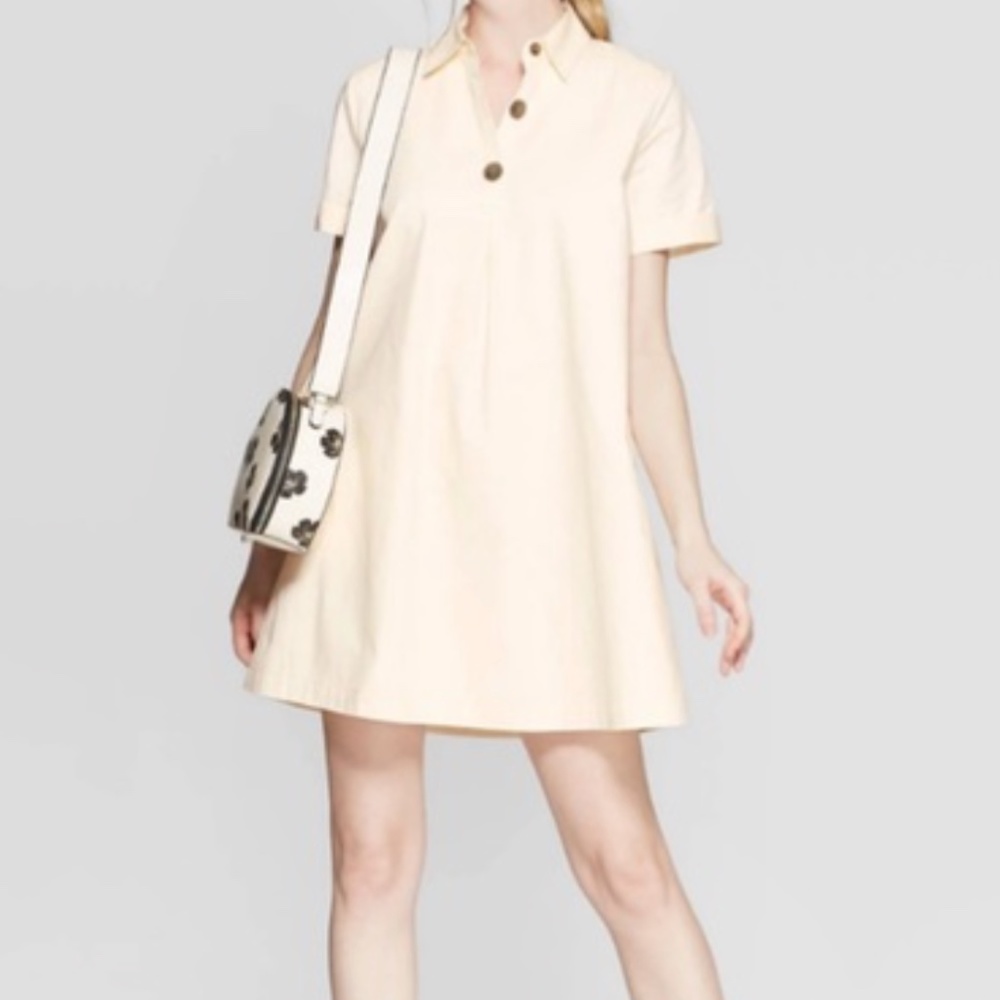 WHO WHAT WEAR Collared Tent Dress, XXL